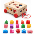 Wooden Geometric Matching Building Block 17 Hole Toy